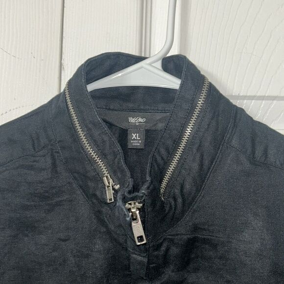 Mossimo Linen Black Crop Zipper Jacket(Size XL) - Picture 8 of 8